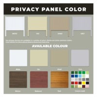 Hot-Selling 6x8 White PVC Eco-Friendly UV Proof Privacy Fence Panel Closed-Top Weatherproof Garden Yard Pool Screen