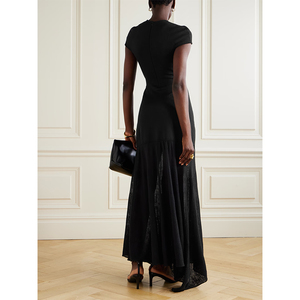 Abito Lungo da <span class=keywords><strong>Donna</strong></span> in Cotone e <span class=keywords><strong>Lino</strong></span>, Nero, Senza Maniche, Collo Tondo, Stile Casual Elegante ed Ecologico - Product Image 1