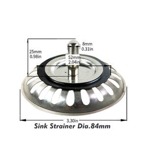 WaiiHO 005 Lot de 2 bouchons de vidange en acier inoxydable pour éviers de cuisine standard et la plupart des drains d'évier de cuisine standard - Product Image 2