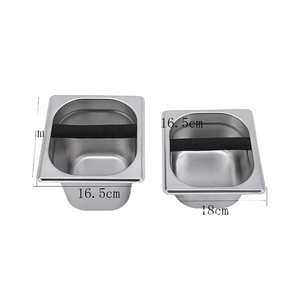 Residue Bucket Grind Waste <strong>Bin</strong> Knocking Bucket Coffee Knock Box Coffee Grounds Container Box Stainless <strong>Steel</strong> Barista Coffee - Product Image 6