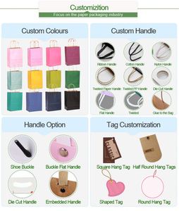 Bolsas de Papel Kraft al por Mayor, Estilo Lujoso, Versátiles, para Compras, Regalos, Comida para Llevar, Materiales Reciclados, Logotipo Personalizable - Product Image 5