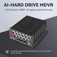 Enregistreur vidéo mobile 8 canaux 4G AI MDVR ADAS DMS BSD GPS HDD 9-36V à large plage de tension pour la surveillance des flottes de camions et la logistique