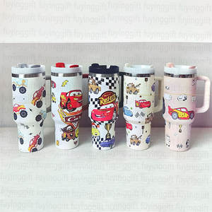 New Design Cartoon Car Tumbler with Gift <b>Box</b> Package 40oz Stainless Thermal Cup Insulated Water Bottle Travel Mug with Handle - Product Image 4