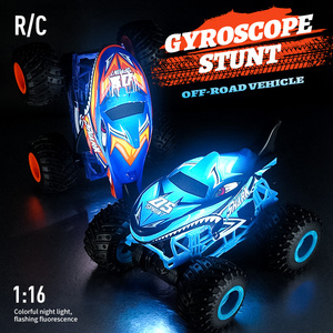 Camion RC à 4 canaux 2,4 GHz 1/16 avec coque en PVC sans balais, jouets de voiture RC, voiture de cascade dansante avec gyroscope - Product Image 3