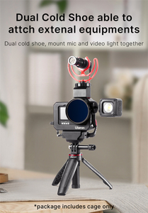 Cage de caméra en métal avec sabot froid pour la photographie Vlog pour <span class=keywords><strong>Go</strong></span> <span class=keywords><strong>Pro</strong></span> 12 11 10 <span class=keywords><strong>9</strong></span> Ulanzi G9-5 G9-6 - Product Image 5