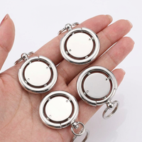 Porte-clés rotatif personnalisé en alliage de zinc double face avec autocollants imprimés sur mesure, logo, support de voiture, cadeau souvenir - Léger