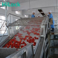 Ligne de production de machines de transformation de tomates pelées, coupées en dés et écrasées en conserve