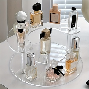 Expositor de Perfumes de Acrílico Personalizado Estante de Exhibición para Cosméticos de 3 Niveles Organizador Transparente de Brillo de Labios para Mostrador - Product Image 1