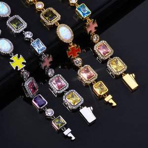 New <b>Opal</b> <b>Bracelet</b>, Colored Gemstone <b>Bracelet</b>, Men's Hip-hop Jewelry Accessories Customization Tanjing Fashion Lijing Necklace - Product Image 4