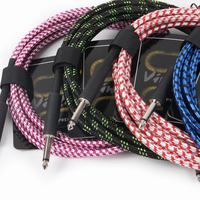 Lespoir Factory Direct Câble de guitare de haute qualité avec 6.5 Jack Logo personnalisé Amplificateur de pédale de basse Utilisation 3M 6M 10M longueurs