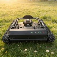 Tondeuse à gazon robotisée à braquage zéro avec une largeur de coupe de 1200 mm, facile à installer, conviviale pour les débutants, pour une coupe précise de l'herbe à domicile