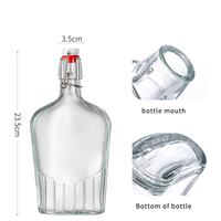 Bouteilles de boisson en verre personnalisées 2024, très demandées, 175ml 250ml 350ml 500ml, avec bouchon à bascule et gravure, transparentes, pour boissons et vin