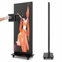 Pantalla LED para Póster P2, Pantalla de Video Interior, Póster Digital con Soporte de Pie, Control por Aplicación WiFi SDK IP65 para Publicidad en Comercios