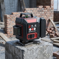 Niveau laser professionnel de haute précision avec kit récepteur, auto-nivelant, faisceau vert 360° pour chantier de construction, outil de nivellement
