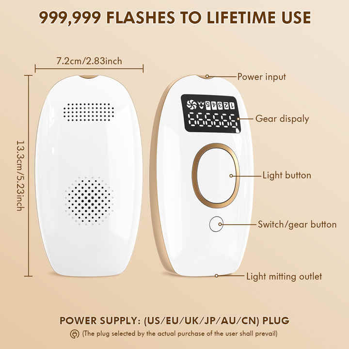 Laser Hair Removal Device Handset 999999 Flashes Hair Removal Machine