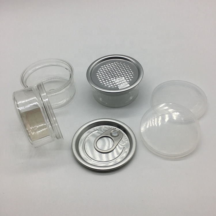 Food Grade PET Can for Cake Packaging Food Can Pet Plastic Jar With Easy Open Lid Food Easy Open Plastic Container