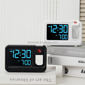 Réveil à projection LCD pour chambres à coucher Horloge numérique avec <span class=keywords><strong>projecteur</strong></span> au plafond Température de luminosité Snooze - Product Image 5