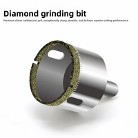 Broca de diamante de 110 mm, modelo M10702, para perforación de mampostería, vidrio, azulejos y mármol; herramienta de perforación electrochapada.