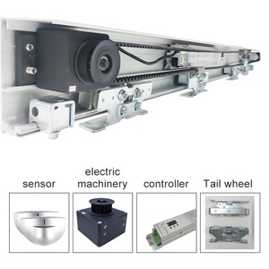 Abridor deslizante eléctrico ultrasilencioso comercial Sistema de operador de vidrio deslizante automático Puerta de fotocélula con sensor - Product Image 5