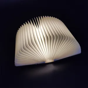 Novelty Home Decor USB Rechargeable Book Shaped Light Folding Book Lamp
