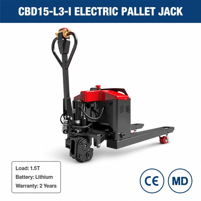1.5 Ton Electric Pallet Truck 1500kg Lithium Battery CBD15-L3-I Walkie Pallet Jack for Warehouse CE Certified