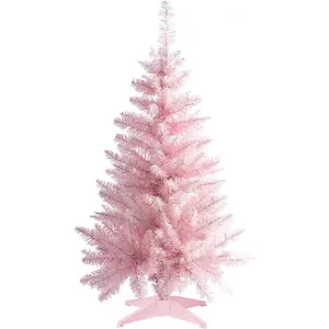 Mini Weihnachts baum 4FT künstlicher Desktop-Weihnachts baum für Weihnachts dekor Zweig Kirschblüte Pink 2er Pack