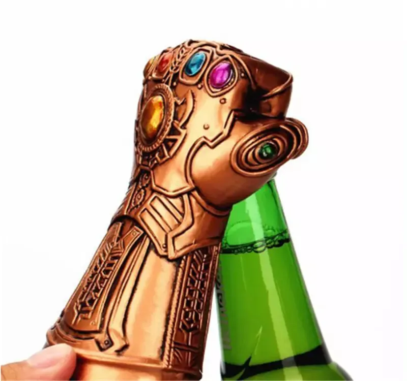 YXHT alat pembuka botol dapur, Pembuka Botol Soda kaca bir Thanos tapak kreatif