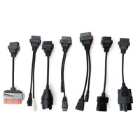 Cable OBDII para Escáner de Diagnóstico Automotriz, Convertidor de Interfaz, Juego Completo de 8 Cables para Autos Antiguos, Adaptador OBD1 OBD2, 12V, 1 Año