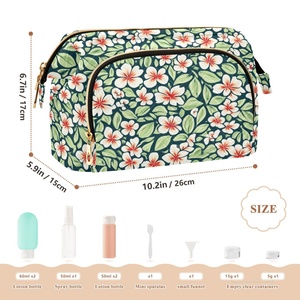 Wholesale Custom Logo Soft Luxury Cosmetic Bag Quilted Makeup Pouch Quilted Make up Bag Zipper Bag - Product Image 2