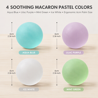 Jouet anti-stress rond et lisse en forme de boule de couleur pastel, cadeau pour enfants et adultes, idéal pour les fêtes et les boutiques de jouets