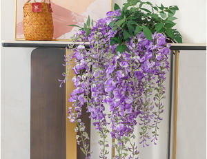 Fiore di Glicine Artificiale Gigante, Ramo Lungo 180cm, per Arco Nuziale, Decorazione Sospesa per Interni - Product Image 4