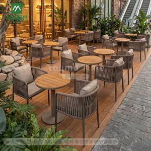 Conjunto de Muebles de Jardín para Comer al Aire Libre, Mesa y Sillas de Aluminio y Cuerda, para Restaurante, Cafetería, Hotel, Bar, <span class=keywords><strong>Bistro</strong></span>, Mesa de 60 cm - Product Image 5