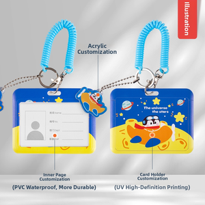 <span class=keywords><strong>Porte</strong></span>-badge photo personnalisé écologique et mignon en forme de fleur, en plastique ABS, <span class=keywords><strong>avec</strong></span> <span class=keywords><strong>cordon</strong></span> à ressort en acrylique - Product Image 3
