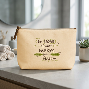 Wholesale Cotton Zipper Pouch with Inspirational Printed Design | Cosmetic Makeup <b>Bag</b> & <b>Travel</b> <b>Organizer</b> | Custom Fabric Pouch - Product Image 6