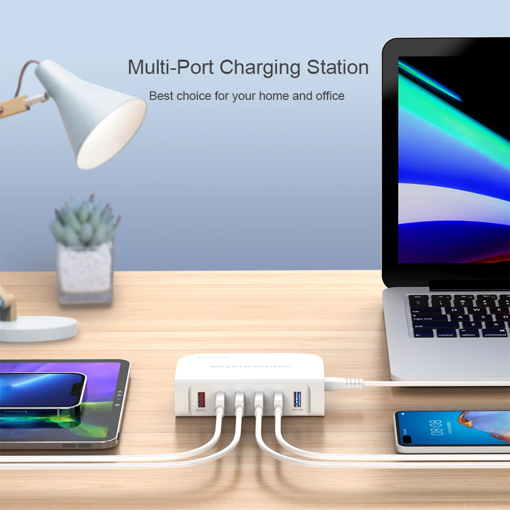 USB Smart Quick Charger 6-port  for Multiple Mobile Phone
