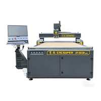 Routeur CNC 3 axes avec broche de refroidissement par eau 5,5 kW, table à vide et rouleau de pression pour la fabrication de lettres en MDF, acrylique et cristal