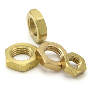 China Manufacturers Customized Brass Thin Hexagonal <strong>Nut</strong> M5 M6 M8 M10 M12 Fine Thread Copper Zinc Plated Thin <strong>Nuts</strong> - Product Image 1