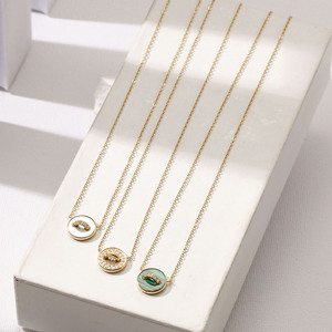 Phụ Nữ Thời Trang Mỏng Dây Chuyền Vàng Trắng Nút Vỏ Vòng Cổ Tốt - Product Image 5