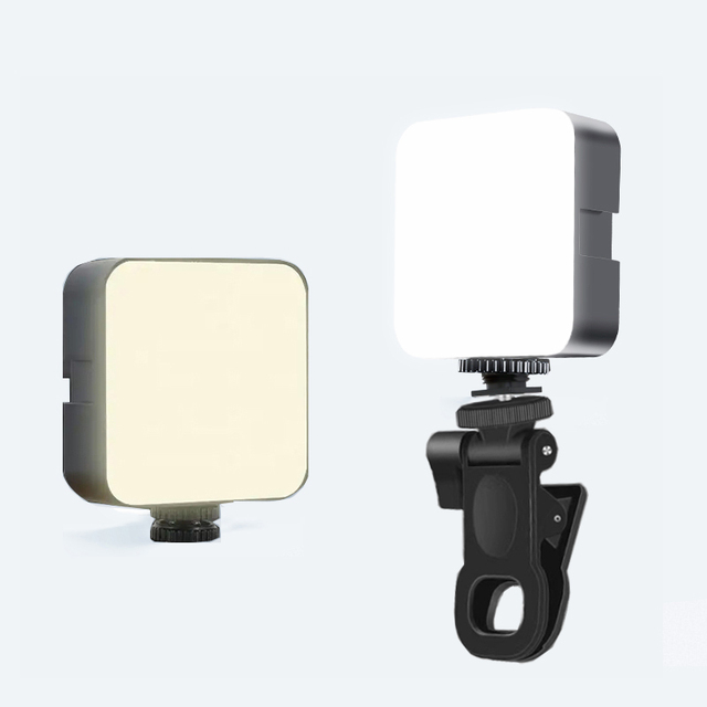 Mini Portable LED Fill Light for Phone Bi-Color Rechargeable Selfie Light for Vlog TikTok Photography Clip-on Phone Camera Light