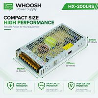 Alimentation à découpage HX-200LRS-12 12V 200W 16.7A haute efficacité pour écran LED intérieur et transformateur de driver