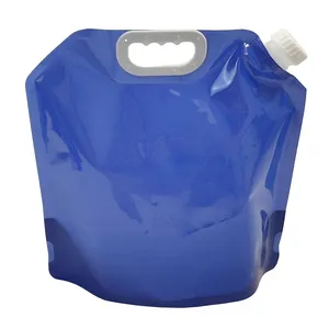 Customized Printing Spout Pouch Bag Blue Eco Laundry Detergent Plastic Spouts For Oil Bags Packaging With Handle