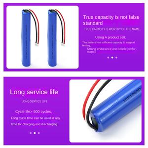 18650 2000 мАч литий-ионный Аккумулятор 7,4 В высокая скорость с защитной панелью для солнечного света вентилятор динамик - Product Image 4