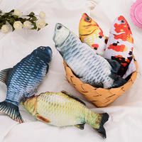 Nouvel arrivage Tik Tok Jouet électrique pour chat Kicker Fish Simulation de charge USB Catnip Wiggle Fish Toy Jouet pour chat