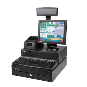 HBAPOS Factory Price All in one POS system cash register and scanner with customer display