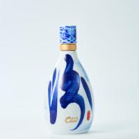 Bouteille de liqueur en céramique personnalisée de 500 ml avec bouchon en liège, bouteille de whisky ou de vin en porcelaine vintage pour l'emballage d'alcool, usine OEM