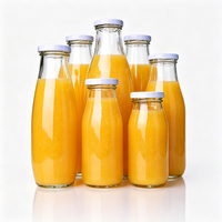 Bouteille en verre personnalisée et abordable pour lait, jus, thé et autres boissons, disponible en 10oz, 12oz, 16oz et 1000ml