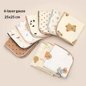 Serviette de salive pour bébé, serviette en gaze de coton pur, tissu à rotules, mouchoir pour bébé, serviette de lavage du visage pour nouveau-né, petite serviette carrée - Product Image 1