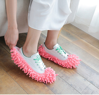 Pantoufles de nettoyage de la poussière de sol en microfibre Nettoyage à domicile Pantoufles de vadrouille en chenille réutilisables