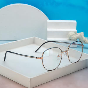 Montures de lunettes carrées simples à monture complète en titane pur, légères, unisexes, avec verres en résine, Shenzhen 3052 - Product Image 1