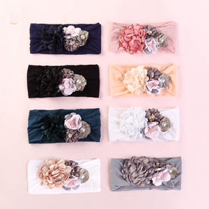 Diadema de Flores Grandes <span class=keywords><strong>para</strong></span> Bebé Niña, Accesorios <span class=keywords><strong>para</strong></span> el Cabello, Diadema Suave <span class=keywords><strong>para</strong></span> Niños, <span class=keywords><strong>Turbante</strong></span> Elástico <span class=keywords><strong>para</strong></span> Recién Nacidos - Product Image 3